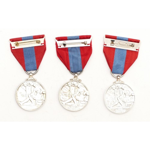 562 - ERII Imperial medal trio, presented to Anne Baillie, Mark Calderbank Stott and Joseph Jeremiah Jacks... 