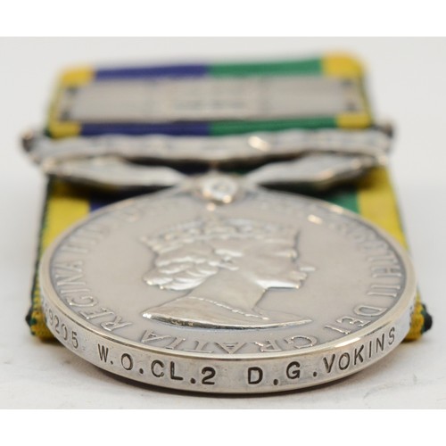 567 - ERII T & A.V.R Efficiency medal with three extra service bars, presented to 22369205 W. O. CL. 2. D.... 