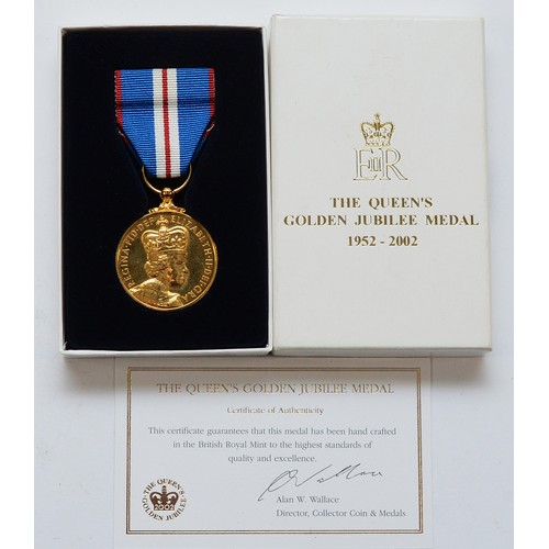 569 - ERII Queens 2002 Golden Jubilee medal with certificate of authentication.