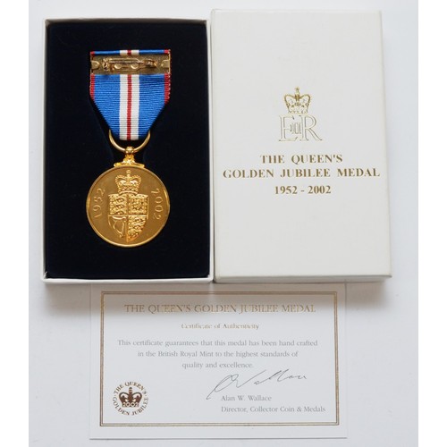 569 - ERII Queens 2002 Golden Jubilee medal with certificate of authentication.