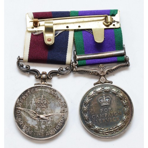 575 - ERII Pair of the Northern Ireland and R.A.F Long Service medal, presented to LAC-SGT. J. A. Patton. ... 