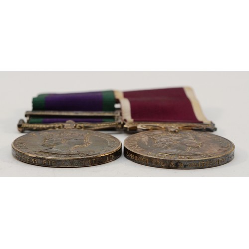 577 - ERII mounted Pair of the Northern Ireland and Regular Army campaign medals, presented to 241198411 P... 