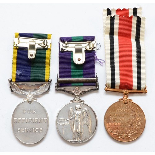 579 - ERII medals to include the Malaya, Police Special Constabulary and Efficient Service, presented to 2... 