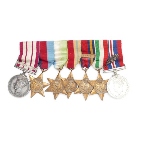 592 - WWII Naval Officers medals, including the Palestine 1936-1959, 1939-1945 Star, Atlantic Star, Africa... 