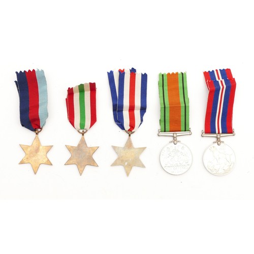 596 - WWII R.A.F medal group to include the 1939-1945 Star, Italy Star, France And Germany Star, War and D... 