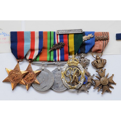 613 - WWII Mounted Army Officers group, to include the 1939-1945 Star, France And Germany, Defence, War, G... 