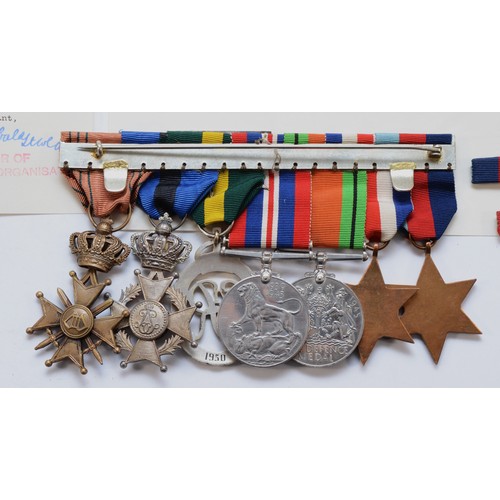 613 - WWII Mounted Army Officers group, to include the 1939-1945 Star, France And Germany, Defence, War, G... 