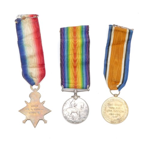 633 - WWI trio of War, Victory and the 1914-1915 Star, awarded to 13318 PTE. G. Surman. Glouc. Regiment.