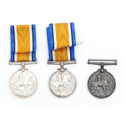 651 - WWI Trio of War medals, awarded to 1668 A. SJT. F. A. Willis. Essex, 61837 PTE. W. Huffer. Worc and ... 