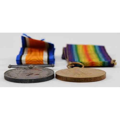 661 - WWI pair of War and Victory medals, awarded to M2-202530 CPL. F. G. Gale. A.S.C.