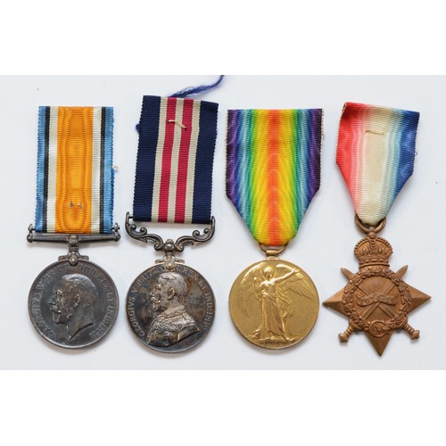 680 - WWI Military medal group to include Bravery, War, Victory and the 1914-1915 Star, awarded to 47217 G... 