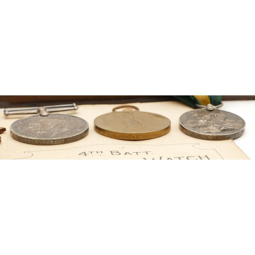 671 - WWI Trio of the War, Victory, 1914-1915 Star and Territorial medals, as well as his Death Plaque awa... 