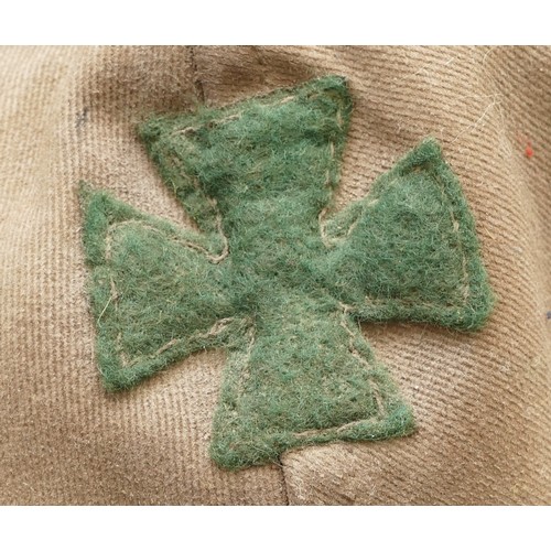 446 - WWI pair of Pickelhaube covers, Landsturm regiment number three and another marked 170.
This is a ve... 