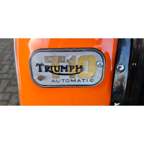 614 - c.1966 Triumph T10 scooter, 100cc. Registration number RBF 57D (not recorded with DVLA). Framer numb... 