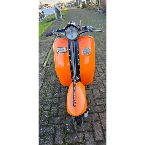 614 - c.1966 Triumph T10 scooter, 100cc. Registration number RBF 57D (not recorded with DVLA). Framer numb... 