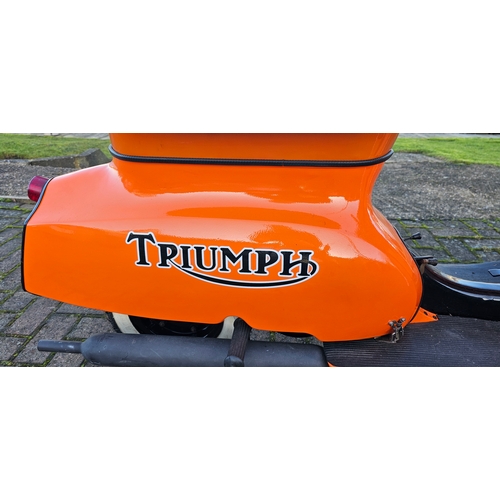 614 - c.1966 Triumph T10 scooter, 100cc. Registration number RBF 57D (not recorded with DVLA). Framer numb... 