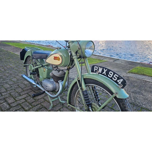 616 - 1955 BSA Bantam D1, 125cc. Registration number PWX 954. Frame number BD2S 55777. Engine number DD 46... 