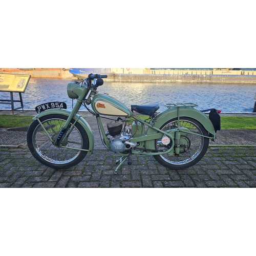 616 - 1955 BSA Bantam D1, 125cc. Registration number PWX 954. Frame number BD2S 55777. Engine number DD 46... 