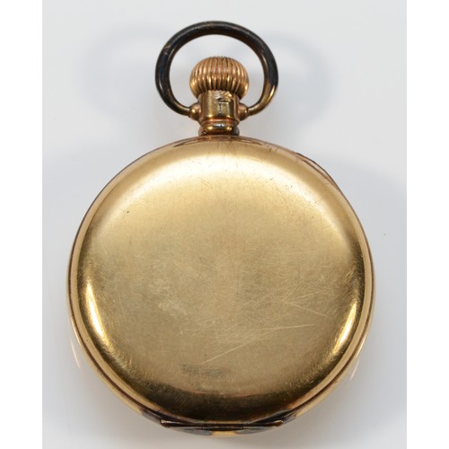 3 - Everite for H. Samuel, a gold plated keyless wind open face pocket watch, 15 jewel movement, 49mm.
W... 