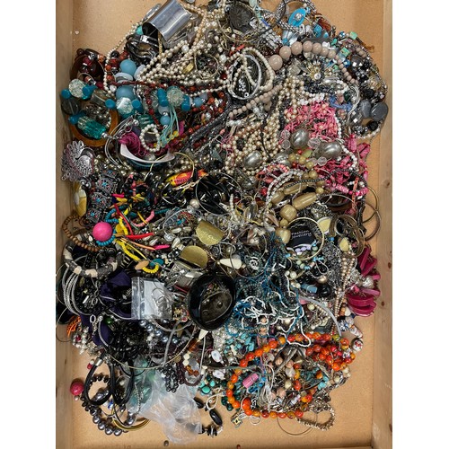 60 - Approximately 10kg of costume jewellery, unchecked