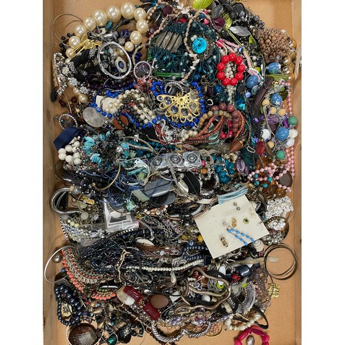 63 - Approximately 10kg of costume jewellery, unchecked