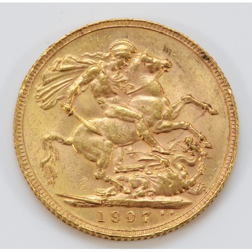 184 - Edward VII, full sovereign, 1907