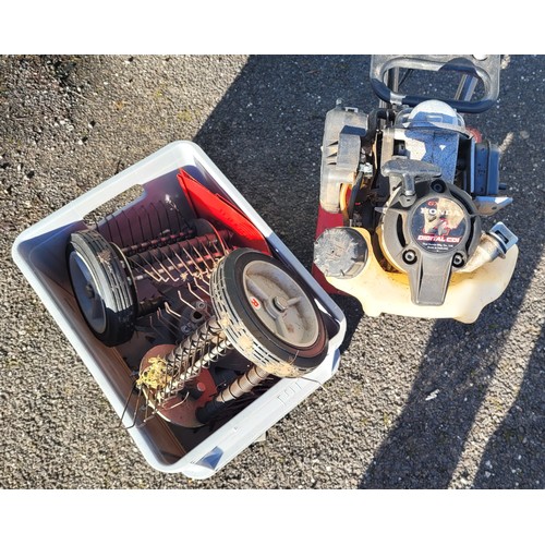 A Mantis hand tiller/rotavator, with Honda petrol engine, together with ...