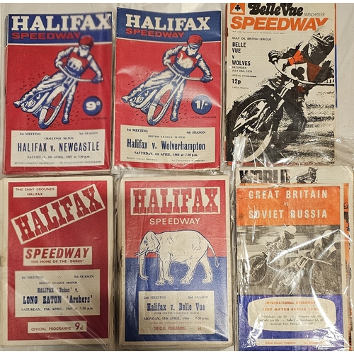 A collection of Halifax Speedway programmes, 1st season (26), 2nd season (26), 3rd season (21) and 4th season (4), together with several other speedway programmes.