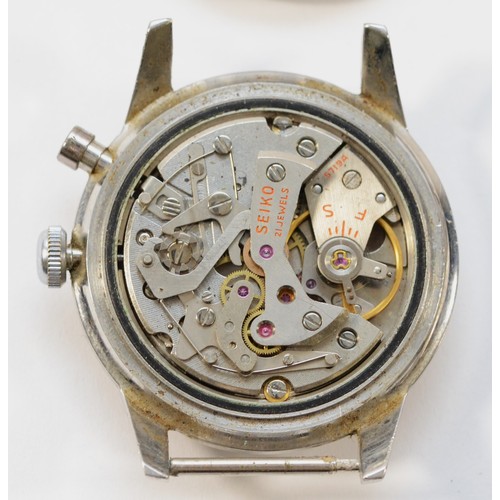 233 - Seiko, Chronograph, a stainless steel single button 1964 Tokyo Olympic  wristwatch, ref. 458990, c.1... 