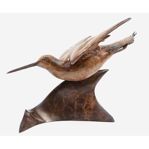 262 - Alan Glasby OBE GM (1945-2008); Snipe Wings Up, bronze, limited edition no. 15/48, with certificate ... 