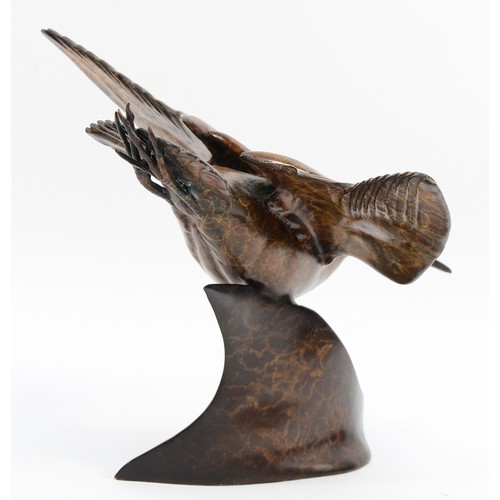 262 - Alan Glasby OBE GM (1945-2008); Snipe Wings Up, bronze, limited edition no. 15/48, with certificate ... 