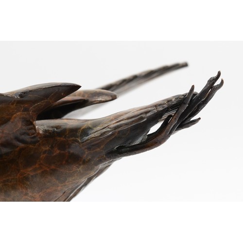 262 - Alan Glasby OBE GM (1945-2008); Snipe Wings Up, bronze, limited edition no. 15/48, with certificate ... 