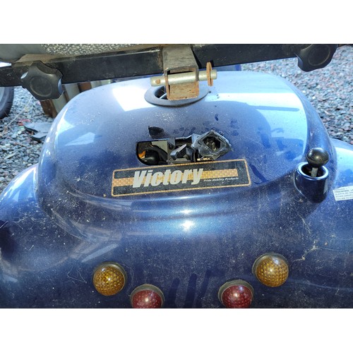3 - A Victory 4 mobility scooter, with key, no charger - untested, sold as seen.