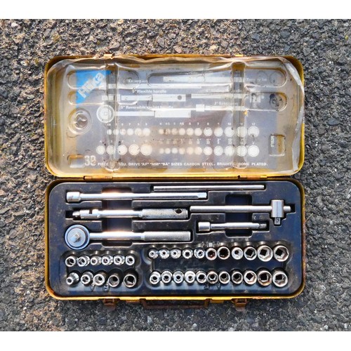 7 - A collection of tools including, a boxed Challenge 240v 500w drill with drill bits and consumables, ... 
