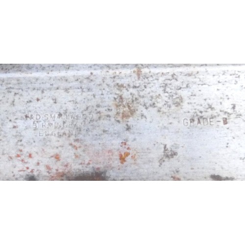 43 - A large wooden portable tool chest with two metal handles to the sides and internal storage tray 97.... 