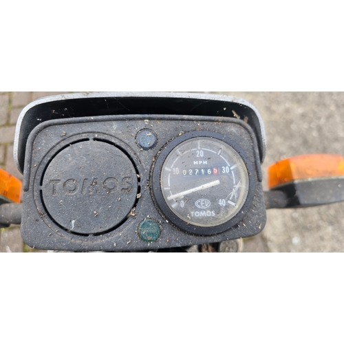 307 - 1988 Tomos 49cc, project. Registration number E440 YNE. Frame number 616430. Engine number not found... 