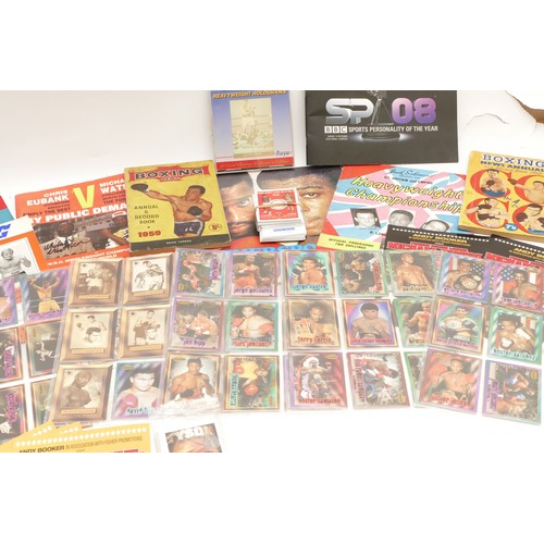 Boxing/Sporting Memorabilia; To include ringside boxing cards ...