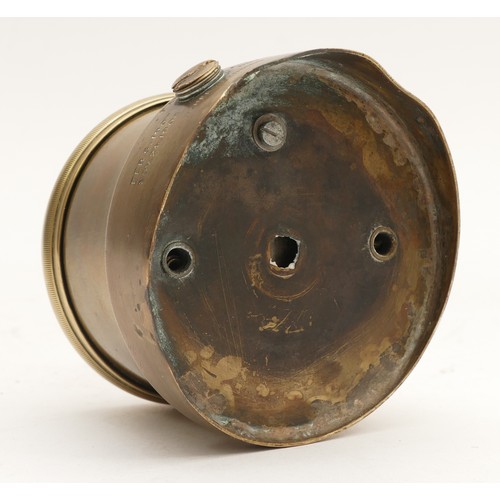 An American Brass era Phinney-Walker keyless clock, rim wind, rim set ...