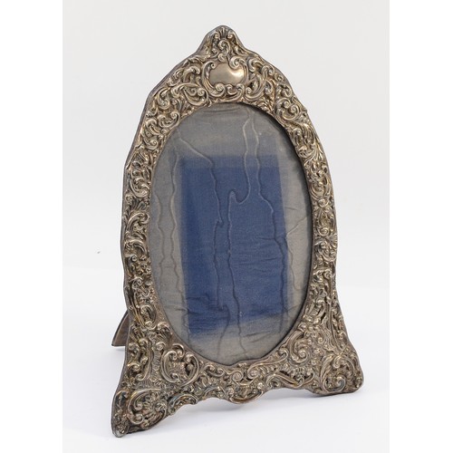 A silver embossed photograph frame, Birmingham 1903, 33x25cm.