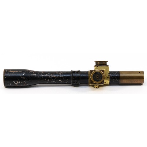 A WW2 military snipers or officers rifle scope, stamped 'TEL Sighting ...
