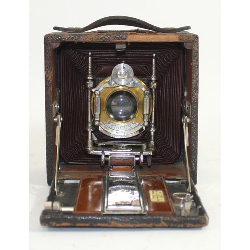 An Eastman Kodak 'Unicum' quarter plate camera, having Bausch
