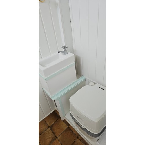 180 - Showman's Caravan, c.1950/60, typical three bay layout with adult bedroom to the front, with bed and... 