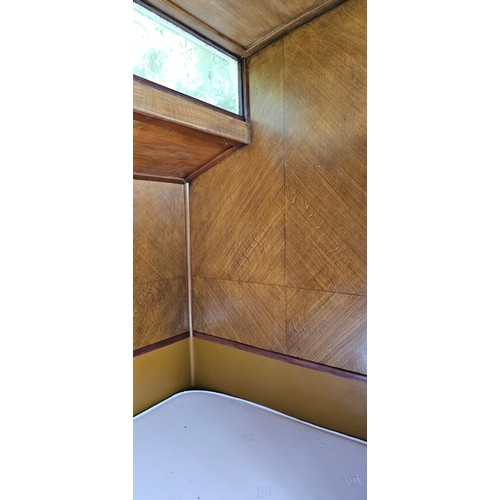 180 - Showman's Caravan, c.1950/60, typical three bay layout with adult bedroom to the front, with bed and... 