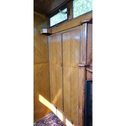 180 - Showman's Caravan, c.1950/60, typical three bay layout with adult bedroom to the front, with bed and... 