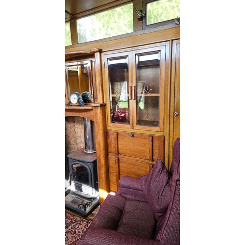 180 - Showman's Caravan, c.1950/60, typical three bay layout with adult bedroom to the front, with bed and... 