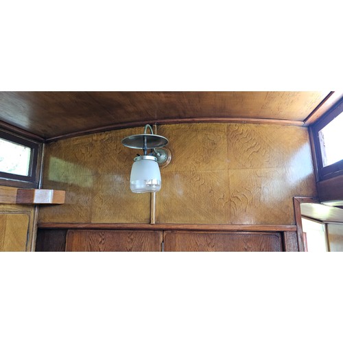 180 - Showman's Caravan, c.1950/60, typical three bay layout with adult bedroom to the front, with bed and... 