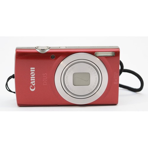 A Canon IXUS PC2333 digital camera, in red.
