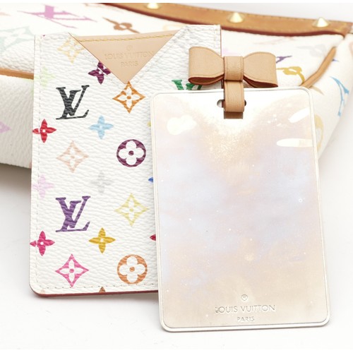 Louis Vuitton, White multi monogram 'Murakami' pochette and