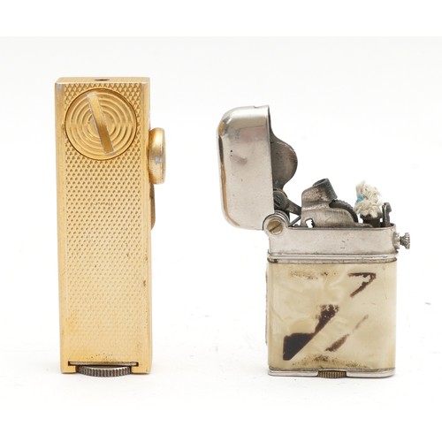 french cigarette lighter A ladies size Thorens pocket cigarette lighter, together with a French  Transfo pocket cigarette ligh