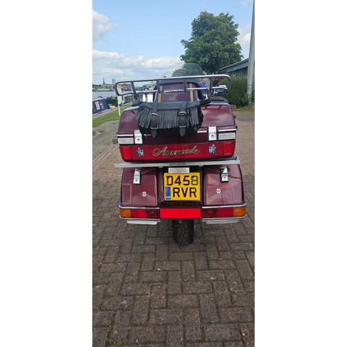 296 - 1988 Honda Goldwing Interstate Aspencade 1200cc. Registration number D458 RVR. Frame number 1HFSC144... 